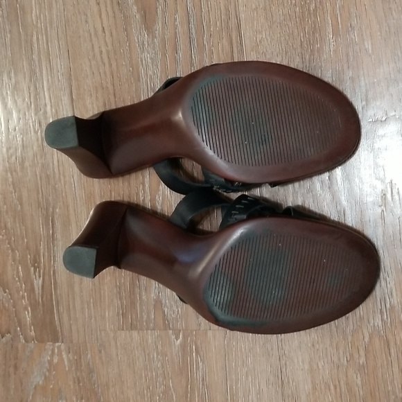 (10M) azaléia Leather Upper Heeled Sandals Coastal Vacation Resortwear Summer - Picture 7 of 10